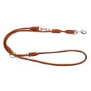 Hundeleine Rundleder cognac