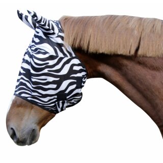 Fliegenmaske Zebra mit Ohrenschutz Pony