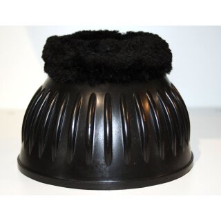 Hufglocken Gummi Plüsch schwarz XL