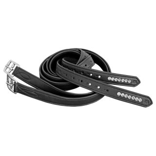 Steigbügelriemen Glitzer 150 cm schwarz