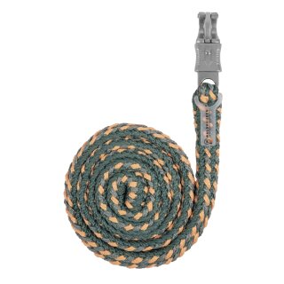 Anbindestrick Plus Panikhaken piniengrün/pfirsich