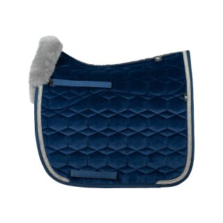 samt - blau/grau mit crystal